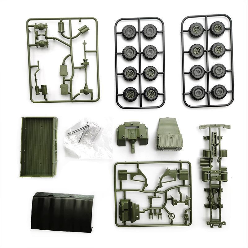 1:72 Scale Russian KrAZ-260 Tractor Military Vehicle Truck Toy Block Car Assembly Model Building Kit DIY Army Decor Collections