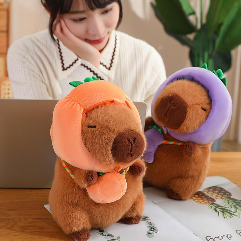 Plush Vegetables Capybara Toy Dolls Room Decoration Children Festivals Gifts