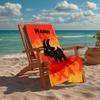 Custom Name Ultra-Soft Beach Towel with Goat Theme,Ideal for Pool - Camping, Diving - Perfect Travel Essential, Vibrant Beach Towel.