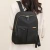 Daily Large Capacity Travel School Backpacks Ladies Pure Color Shoulder Knapsacks Nylon Zipper Shopping Rucksacks