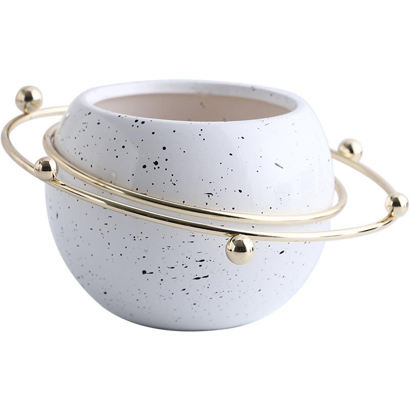 

Креативные керамические цветочные горшки для сочных растений, небольшой горшок для бонсай, декор для дома и сада, мини-горшки для суккулентных растений, украшение для дома S белый