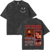 Singer Louis Tomlinson Hip Hop Album Vintage Washed Tee Shirts Mens Oversized Harajuku Casual Teenagers Tshirts Streetwear