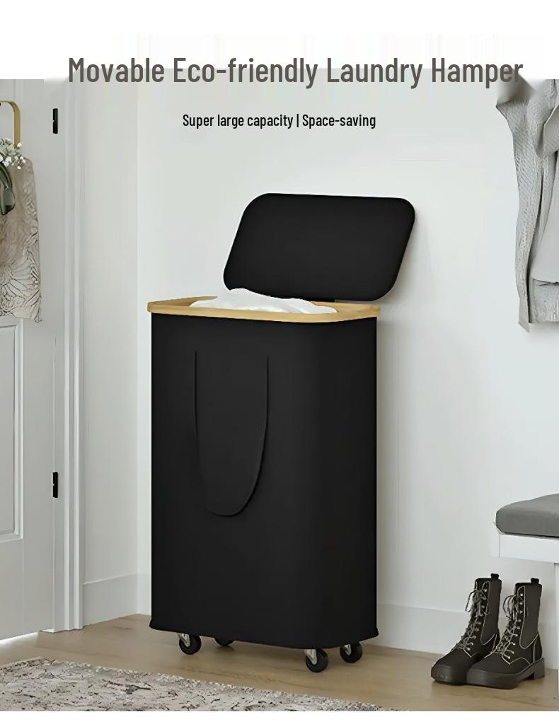 Cesta de Lavandería Plegable con Ruedas - Cesto de Gran Capacidad para Ropa y Artículos Varios