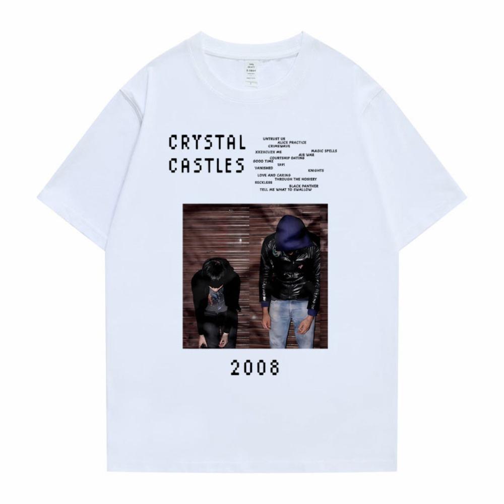 

Crystal Castles Graphic T Shirts Male Gothic Music Band T Shirt Unisexs Vintage Tshirt Unisex Women T Shirt Women Harajuku 4XL
