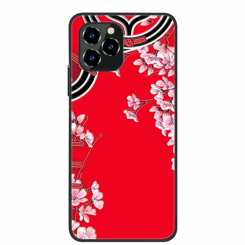 For Oukitel C21 Pro Case Luxury 3D Blossom Emboss Silicone Phone Case For C21pro Shockproof Coque Relief Flowers Funda Capa