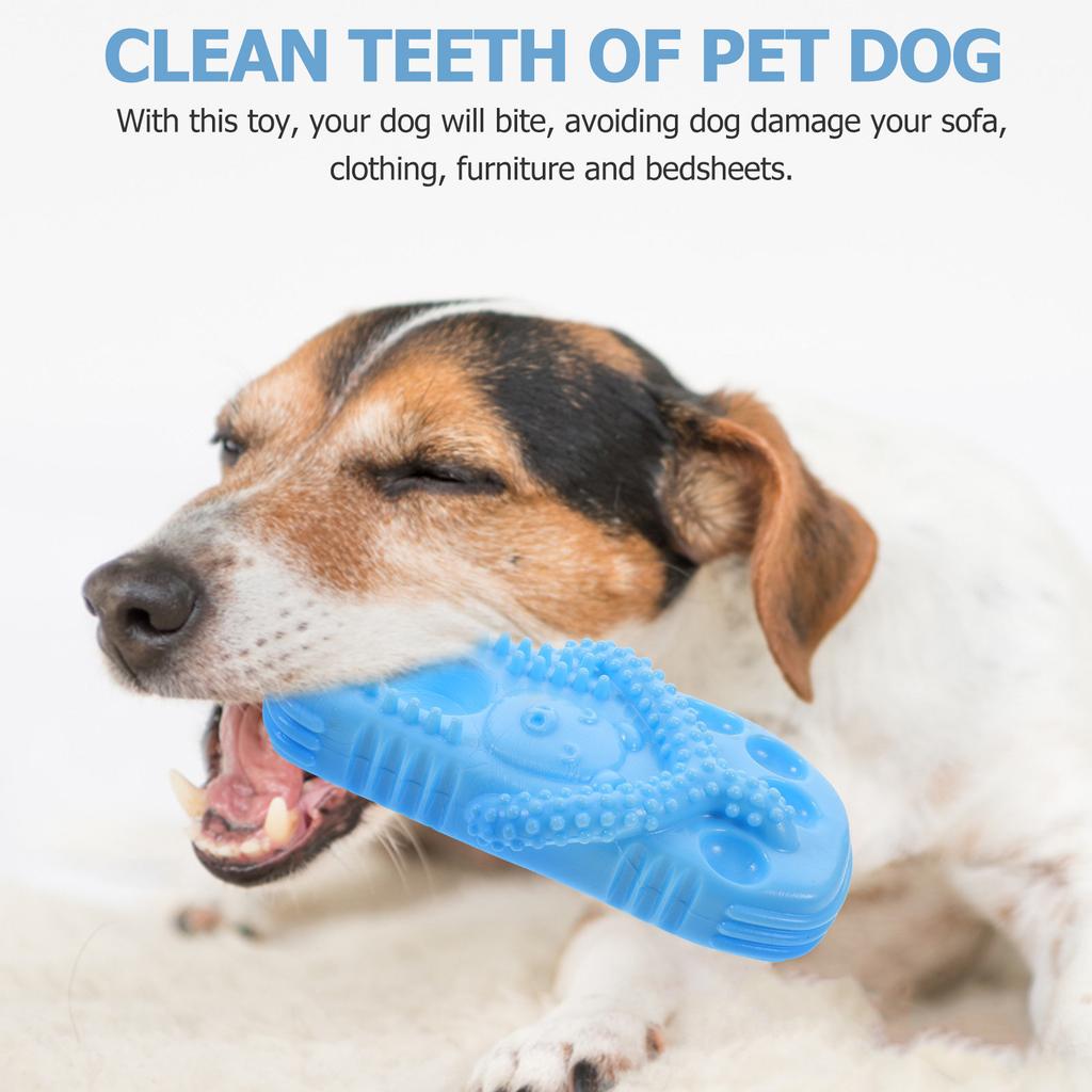 Portable Dog Molar Plaything Slipper Shaped Chew Resistant Pet Supply for Small Puppy Clean Teeth Daily Use Tpr Wear-Resistant