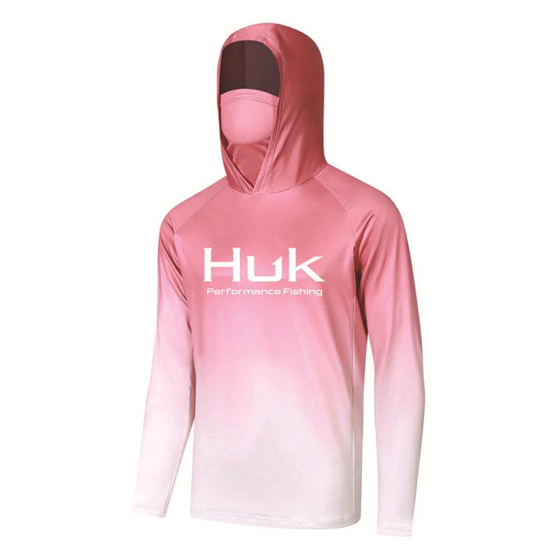 HUK Outdoor Camouflage Gradient Meeresangelköder Hoodie - Sonnenschutz Milchseide Bekleidung