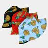 New double-sided pineapple bucket hat trendy fruit pot hat seaside surfing sun hat