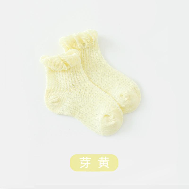 1pair Thin Summer Infant Baby Girls Mesh Socks Newborn Girls White Soft Mid Tube Socks Cool Thin Toddler Kids Girl Socks Clothes