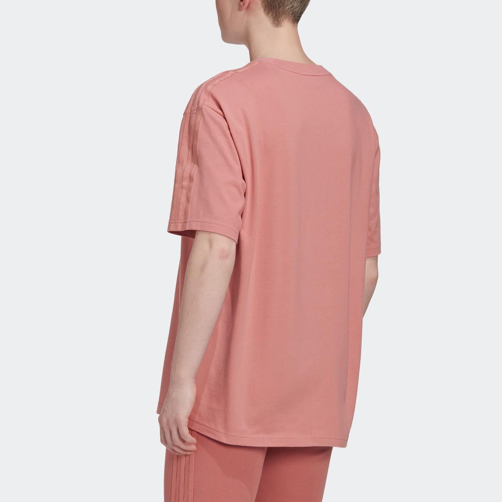 

Adidas Оригинальная серия спортивного стиля Ретро Вышитый логотип Свободная футболка с коротким рукавом и круглым вырезом Женские футболки Дымчато-серый Розовый GM6675 M