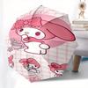 My Melody,Cute Automatic Folding Umbrella-Simple 8-Rib Design, Bright Cartoon Pattern, Durable Iron Frame, Suitable For Travel, Outdoor, Bea