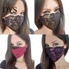 Women Fashion Washable Breathable Dust-Proof Lace Party Wedding Bride Face Cover