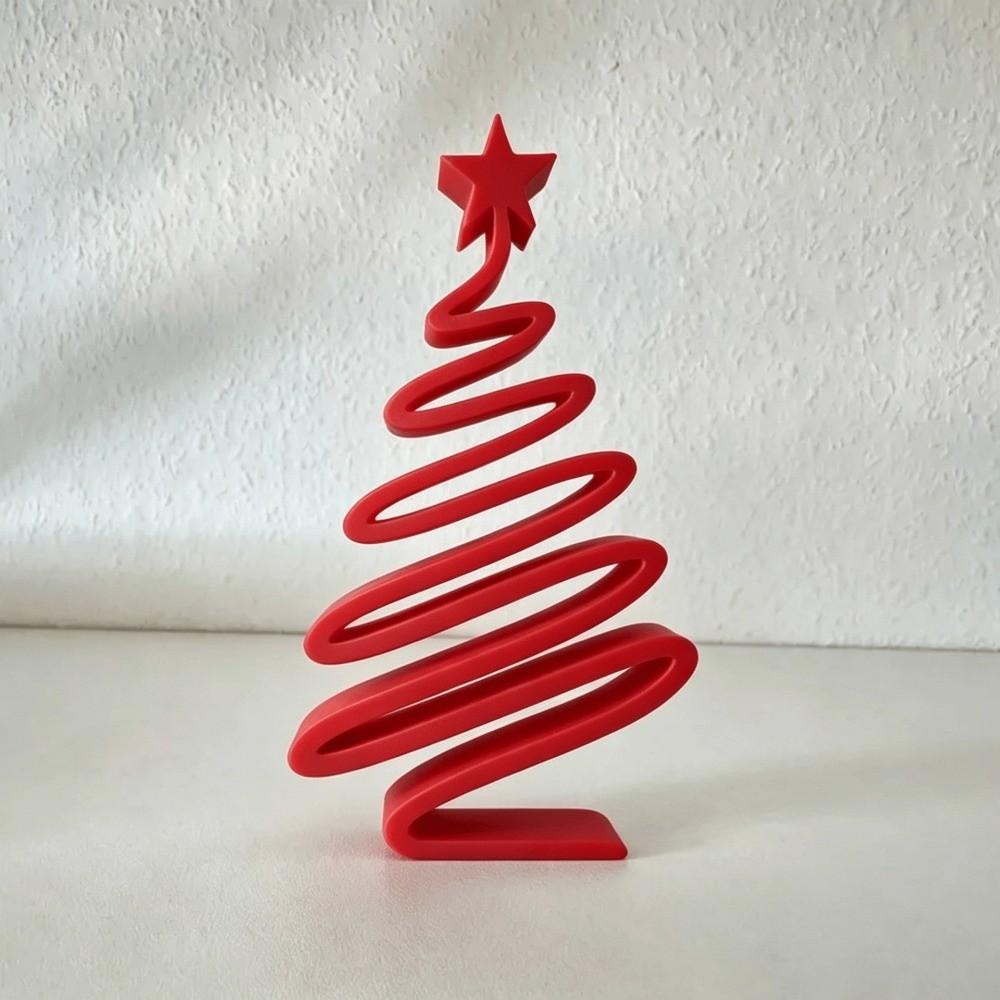 Spiral Shape Desktop Decoration 3D-Printed Xmas Ornaments Unique Christmas Tree Ornament Gift Idea