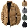 Fashionable Casual Corduroy Lapel Top Long Sleeve Men's Jacket