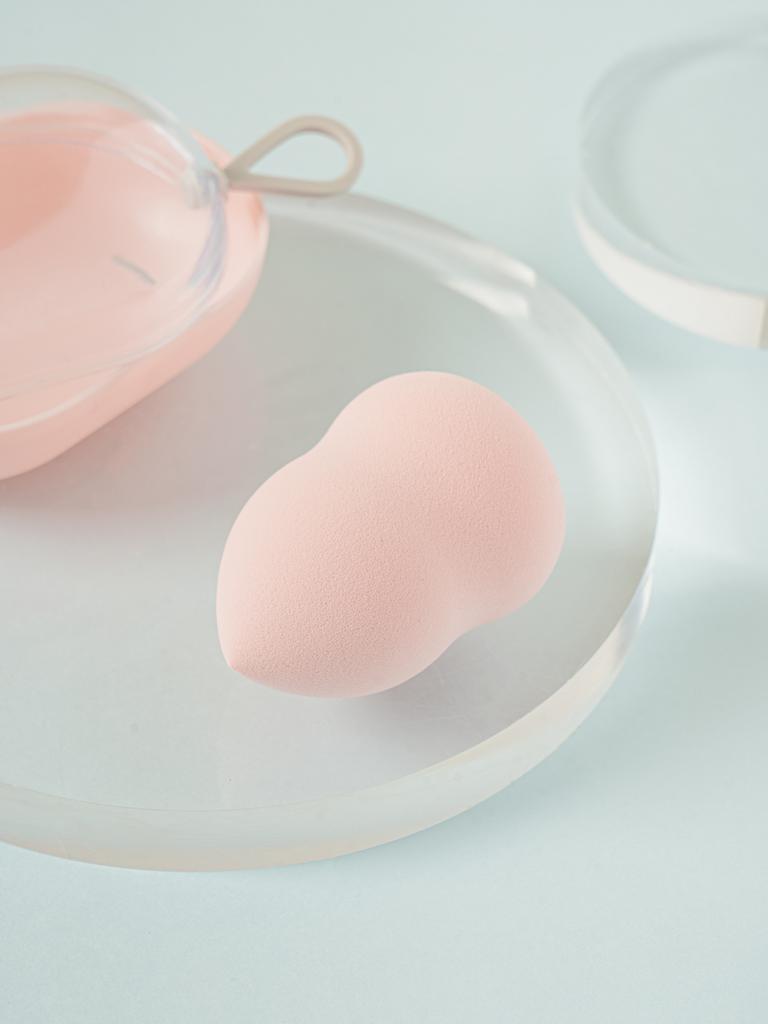 Kürbisform Make-up-Schwamm & Reiseetui Set