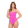 Be You Womens/Ladies Textured Belted One Piece Swimsuit