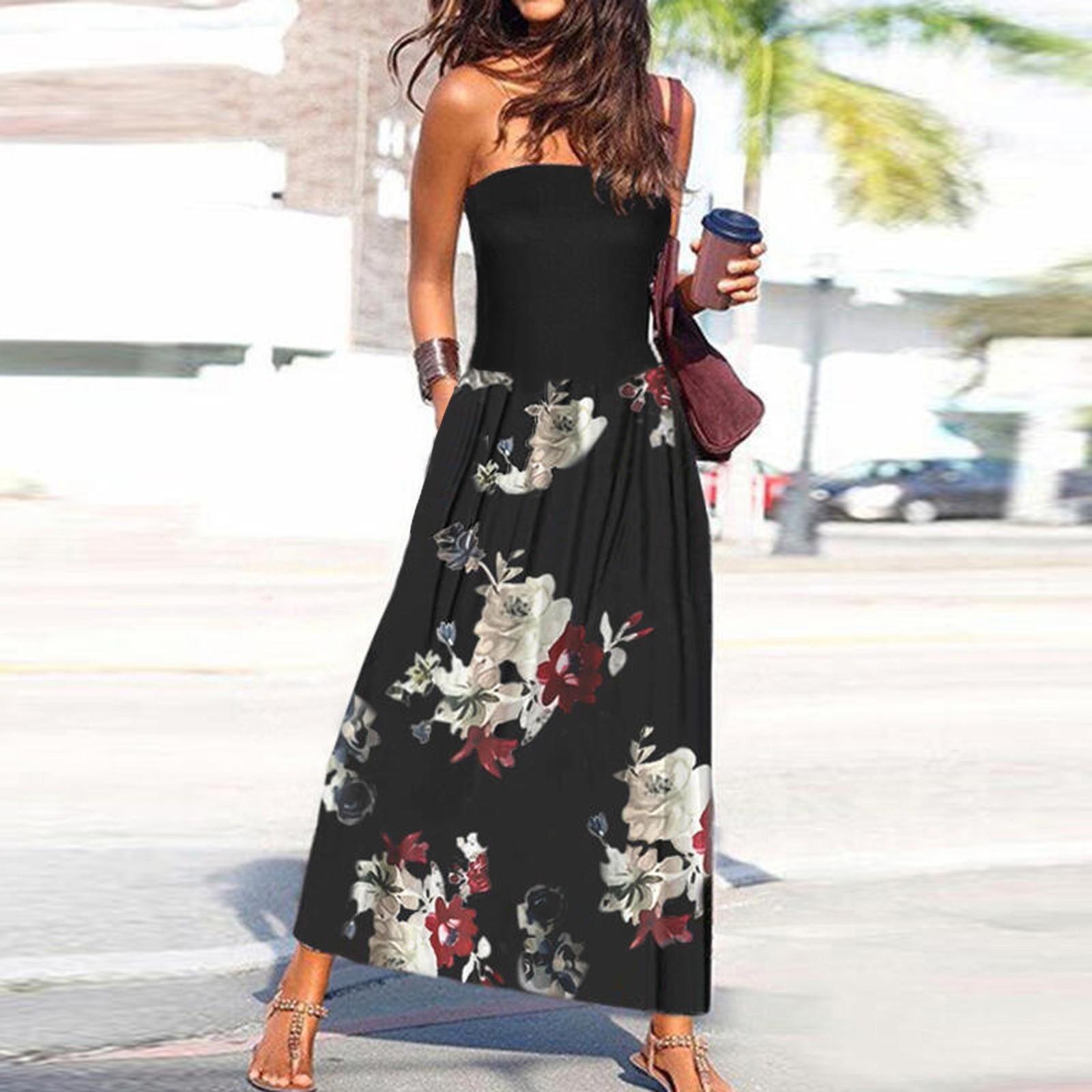 

Женское цельное платье-бюстье с воротником без рукавов и без бретелек, свободное платье с цифровым принтом S зелёный