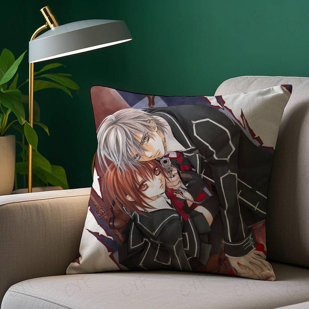 Hot Anime V-Vampire Knight Pillow Case Custom Printed Brushed Fleece Pillow, Baby Skin-Touch, Eco-Friendly Dye-Sublimation Cushi