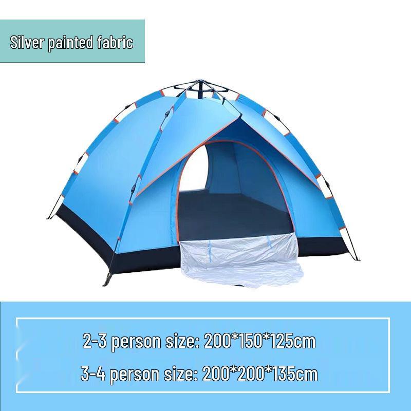 Thickened Automatic Pop-Up Tent: Foldable, Sunscreen, Rainproof Outdoor Camping Gear