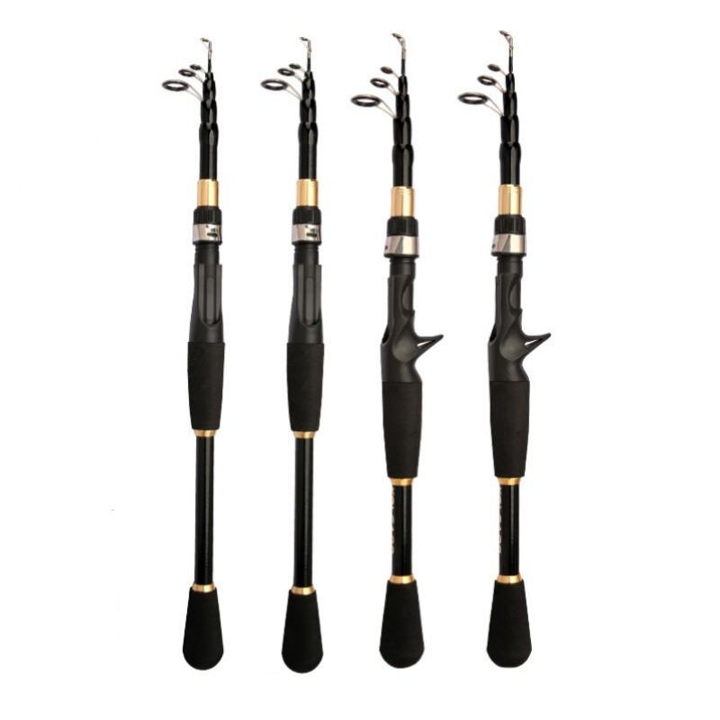 Telescopic Luya Rod M Adjustment Portable Short Section Contraction Vibration Solid Rod Handle Straight Long Throw Fishing Rod