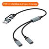 Aluminum Alloy Shell Multiple Splitter Adapter TPE Plastic USB Power Charging Hub  Power Charging
