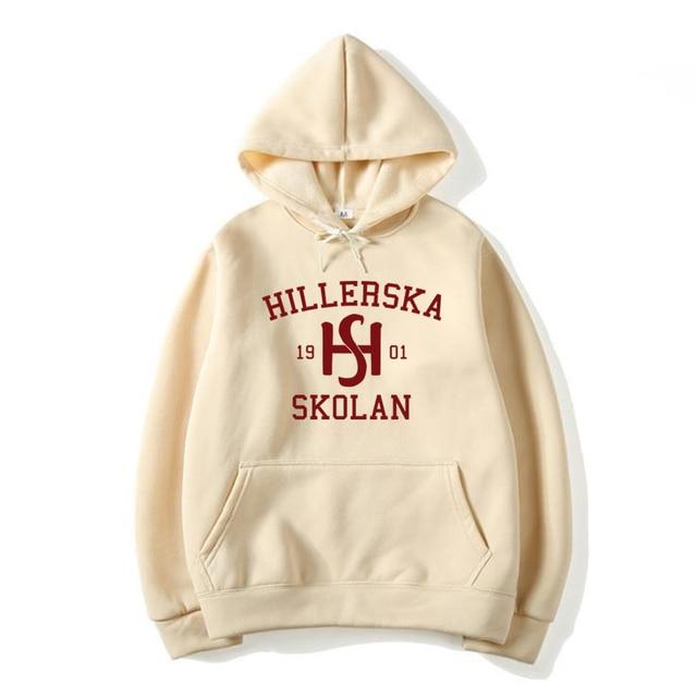 Young Royals Hillerska Skolan Hoodie Hillerska Skolan Unisex Kapuzenpullover Grafik-Hoodies Langarmpullover TV-Show-Oberteile XL khaki