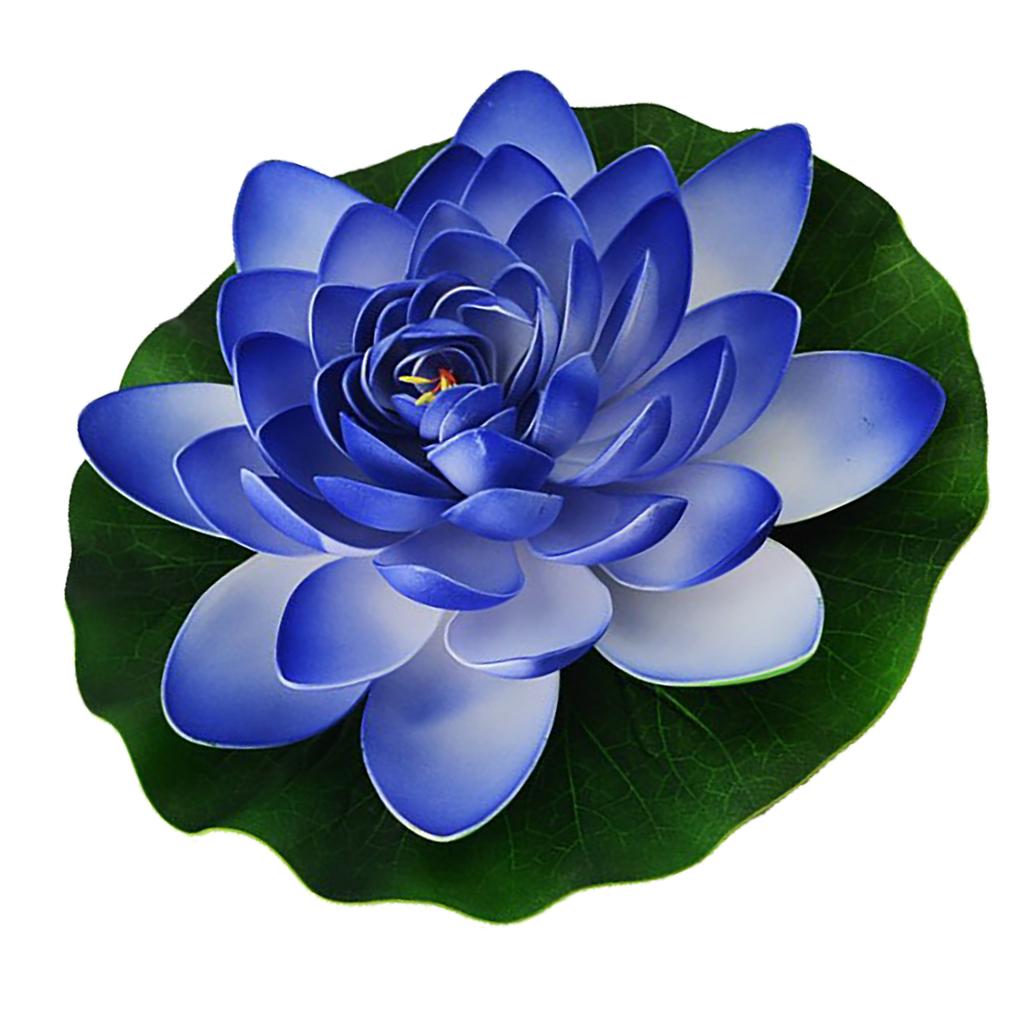 Artificial Loutus Floating Foam Fake Flower Pads Lifelike Decorative Pond Plants Ornaments for Pool Aquarium