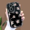 For Honor 90 Lite P30 Pro Infinix Hot 30 40 40i 40 Pro Smart 8 Pro Vivo V29e V30e Pink Flowers Cream Texture Soft Silicone Shockproof Phone Case