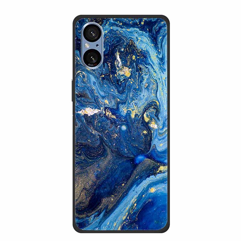 For Sony Xperia 5 V Case Marble Shockproof Soft Silicone TPU Back Cover For Sony Xperia5 V 5V 5G Phone Cases XQ-DE54 New Fundas
