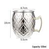 Stainless Steel Plaid Moscow Mule Cocktail Mug