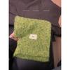 Women's Winter High End Scarf Versatile and Cute Blue Knitted Wool Neck Scarf Neck Protector Korean Style Student Trend