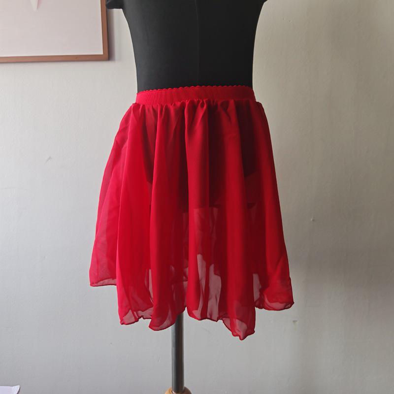 Spódnica treningowa do tańca latynoskiego z szyfonu dla dzieci z ramiączkami