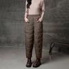 Pantaloni Harem da Donna Elastici a Vita Alta Leggeri Pantaloni Imbottiti con Grandi Tasche Spessi Caldi Pantaloni Trapuntati