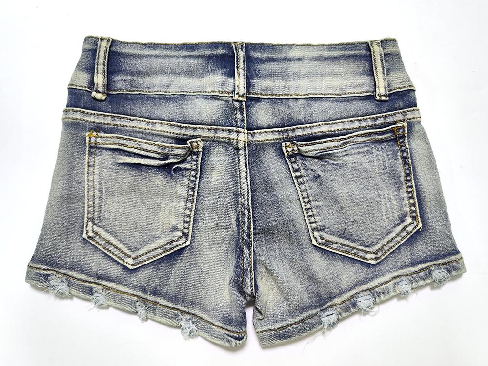 Sexy Low Rise Denim Super Shorts Women's Summer Elastic Slim Skinny Rivet Vintage Blue Short Jeans Y2k Versatile Pants