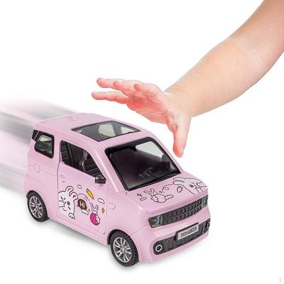 Inertial Car with Flashing Light Sounds Electronic Openable Door Portable Handheld Mini Push and Go