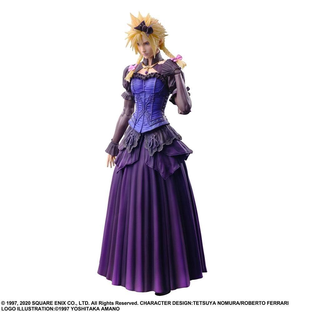 Final Fantasy VII Remake PLAY ARTS Kai Cloud Strife Dress PVC Painted Movable Figure Ver.