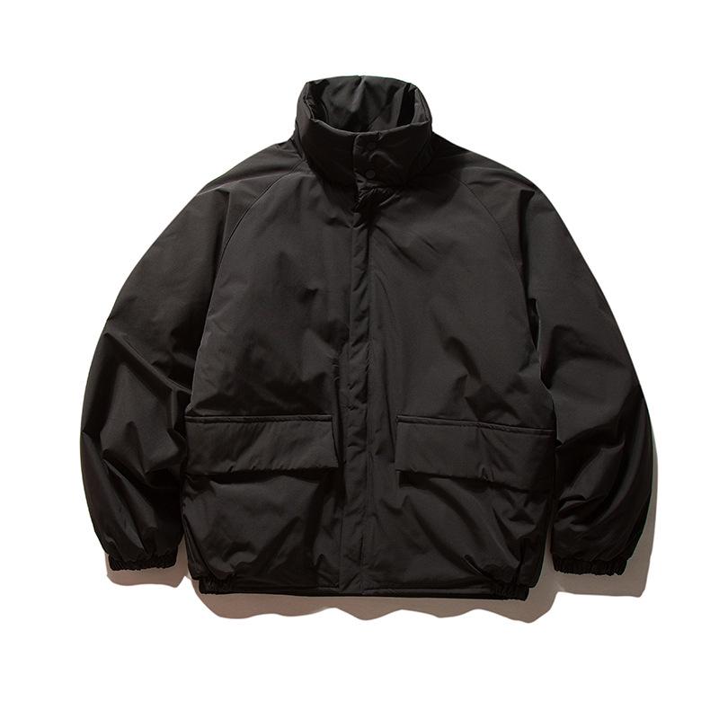 Unisex Retro Japanese Winter Cotton Jacket: College Style, Stand Collar, Loose Fit
