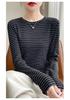 Women's Self-Heating Striped Long Sleeve Slimming Pullover