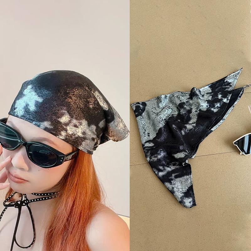 

Жидкий Серебристый Леопардовый Принт Шарф для Волос Ретро Острый Стиль Бандана Шляпа Y2K Шаль для Волос Аксессуары для Волос для Spice Girls
