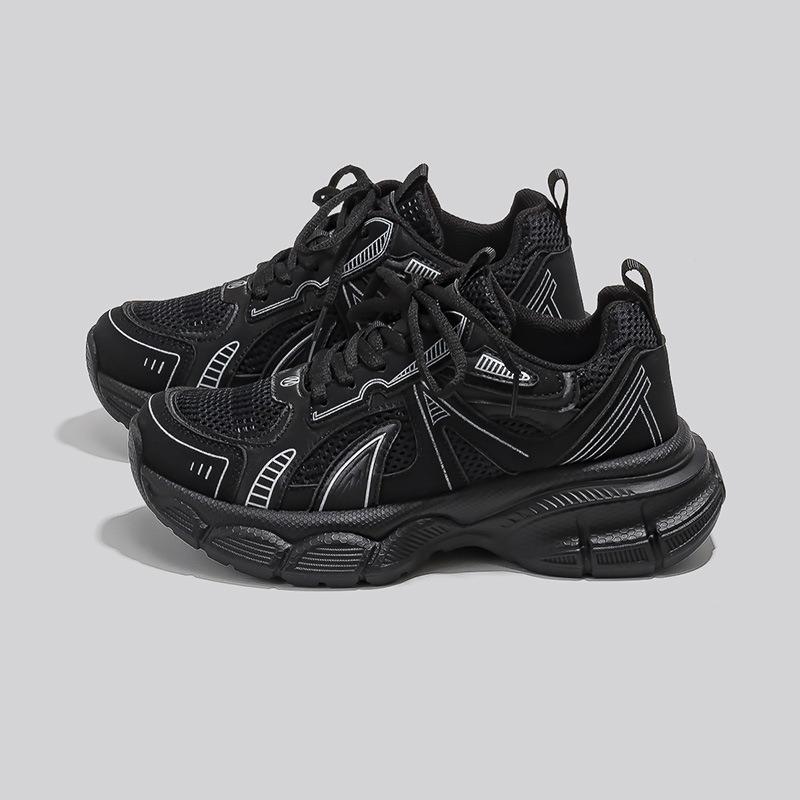 Thick-soled heightened and lightweight gray dad shoes women's new spring casual versatile small sports shoes 7