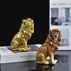 Resin Animal Ornament Retro Miniatures Figurine Sculpture Desktop Decoration Lion Statue  Prop