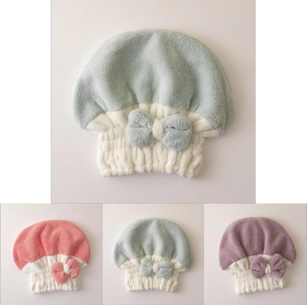 Coral Fleece Drying Cap For Women With Absorbent Fastdrying Function For Home Use