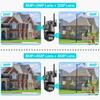 Outdoor-WLAN-PTZ-Kamera 4K 8MP HD Dual-Objektiv Dual-Screen-Kamera AI Auto Tracking 4MP Videoüberwachung Polizei Lichtalarm iCSee