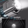 Tragbare LED-Taschenlampe ABS Starke Lichtfokussierung Taschenlampe USB-wiederaufladbar Outdoor Haus Starke Lichtstrahler Wasserdicht