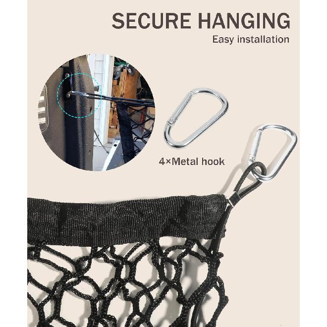 Cargo Net,Adjustable Trunk Storage Net With Hook,Car Accessories Exterior,Elastic Trunk Stretchable Tailgate Nets,Automotive Organizer And