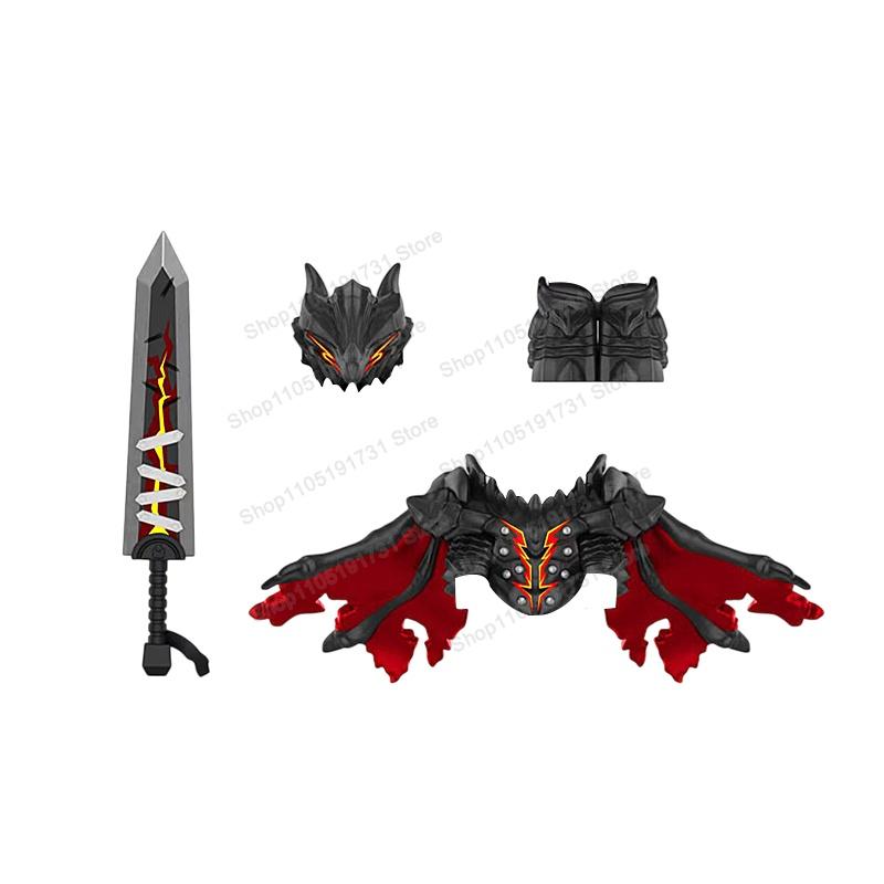 Neue Berserk Skelettpferd Zubehör Bausteine Lichkönig Guts Mini Actionfigur Baustein Spielzeug GP105 GP201