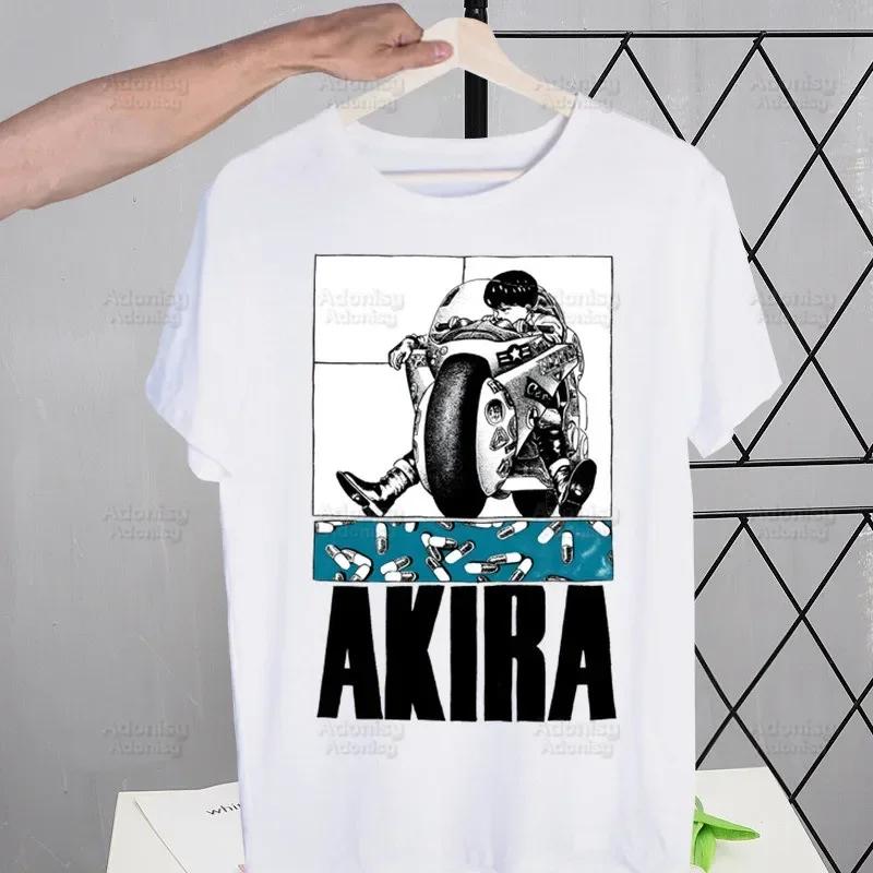 Akira Anime Manga Japanese T Shirt Men Retro Tops Tees Harajuku Neo Tokyo Shotaro Kaneda Tshirt Streetwear Hip Hop T-shirts