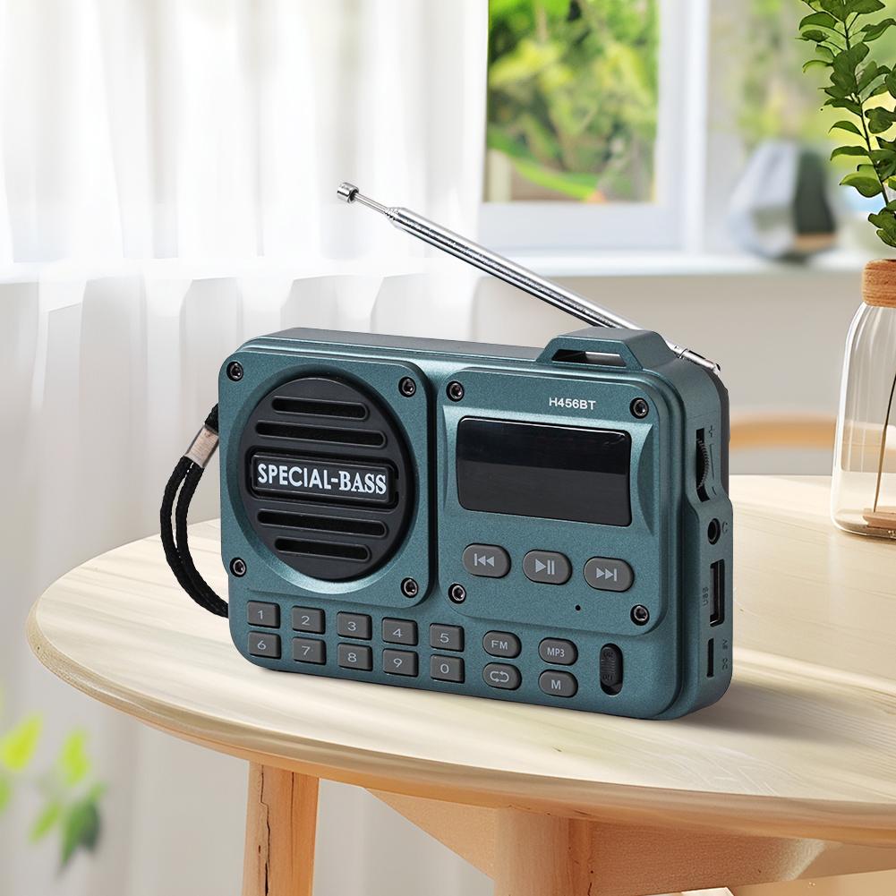 Portable Digital FM Radio with LED Display Digital Radio Recorder BT 5.4 Radio Speaker Gifts for Seniors Elderly