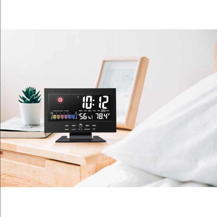 8082T Horloge Prévisions Météorologiques Noir + USB