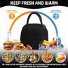 ulated Lunch Bag for Men Women, Small Portable Reble Lunch Cooler Tote Bag, Leakproof Thermal Lunch Box for Work Picnic Travel, Black
